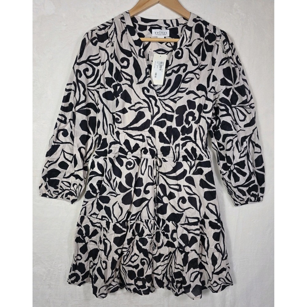 NWT Velvet By Graham & Spencer Charlene Dress M Cotton Lined MSRP $198
